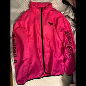 Pink, pink windbreaker jacket